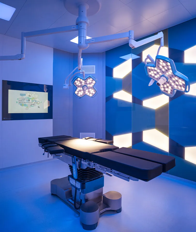 Sistema modulare per sale operatorie, reparti di terapia intensiva e pronto soccorso. reparti di terapia intensiva e pronto soccorso.